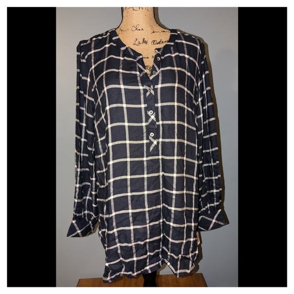 Talbot's popover Blouse 2xl - Picture 1 of 4